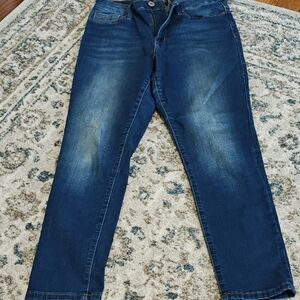 Nine West Dark Blue Faded Skinny Jeans